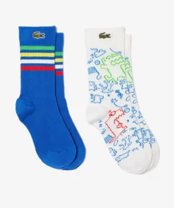 Lacoste Accessories-2-Pack Patterned Cotton Socks