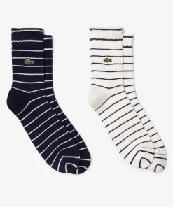 Lacoste Socks-2-Pack Short Striped Cotton Socks