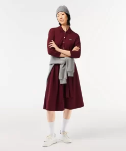 Lacoste Dresses & Skirts-3/4 Sleeve Cotton Pique Polo Dress