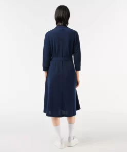 Lacoste Dresses & Skirts-3/4 Sleeve Cotton Pique Polo Dress