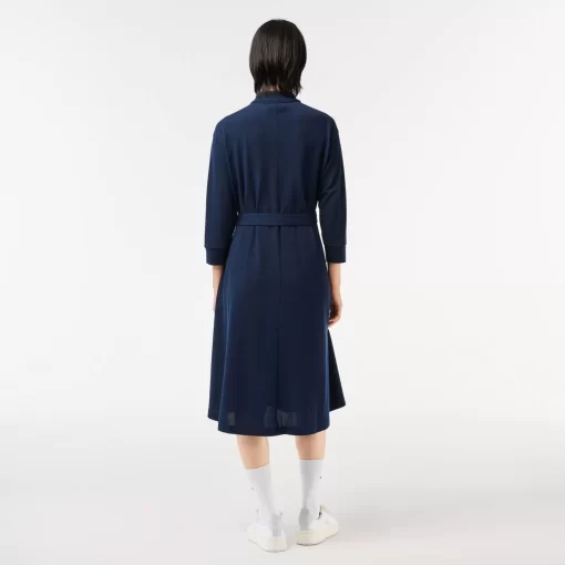 Lacoste Dresses & Skirts-3/4 Sleeve Cotton Pique Polo Dress