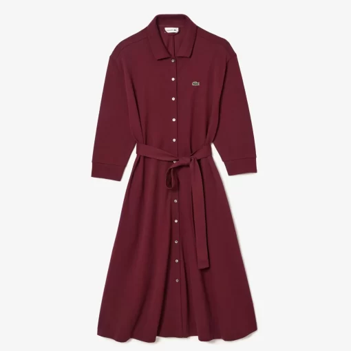 Lacoste Dresses & Skirts-3/4 Sleeve Cotton Pique Polo Dress