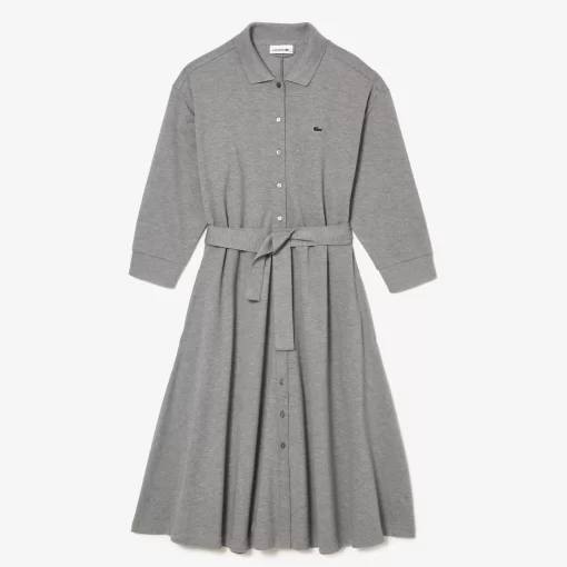 Lacoste Dresses & Skirts-3/4 Sleeve Cotton Pique Polo Dress