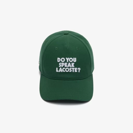 Lacoste Caps & Hats-3D Embroidered Cotton Pique Baseball Cap