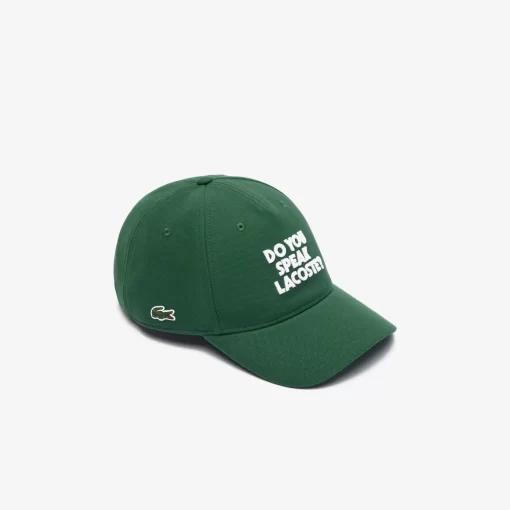 Lacoste Caps & Hats-3D Embroidered Cotton Pique Baseball Cap