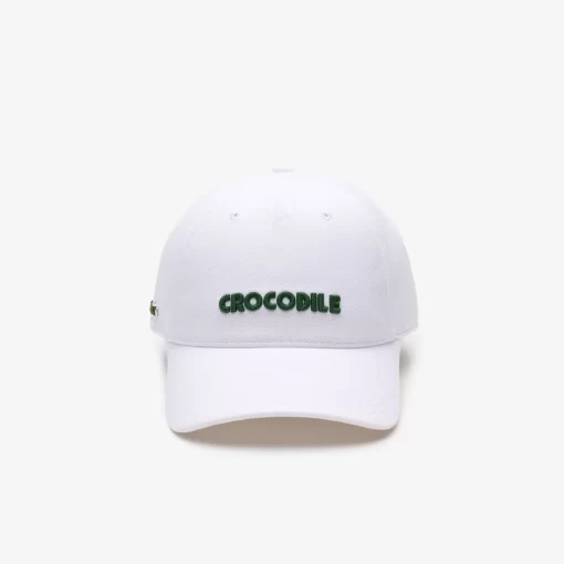 Lacoste Caps & Hats-3D Embroidered Cotton Pique Baseball Cap