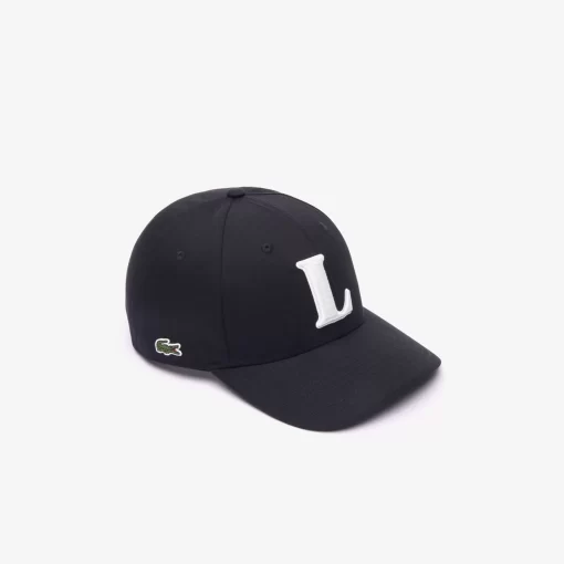 Lacoste Caps & Hats-3D Embroidered Cotton Twill Baseball Cap