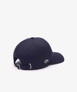 Lacoste Caps & Hats-3D Embroidered Cotton Twill Baseball Cap