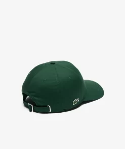 Lacoste Caps & Hats-3D Embroidered Cotton Twill Baseball Cap