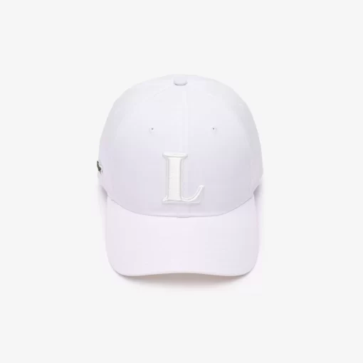 Lacoste Caps & Hats-3D Embroidered Cotton Twill Baseball Cap