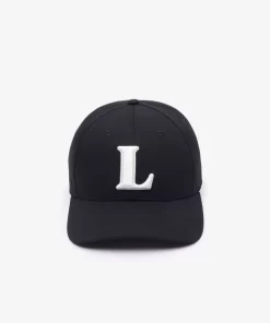 Lacoste Caps & Hats-3D Embroidered Cotton Twill Baseball Cap