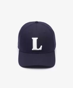 Lacoste Caps & Hats-3D Embroidered Cotton Twill Baseball Cap