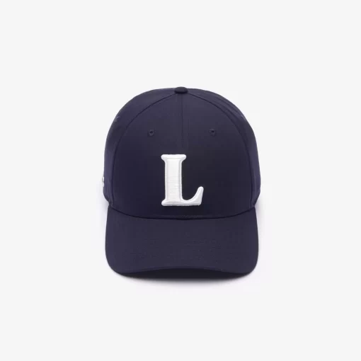 Lacoste Caps & Hats-3D Embroidered Cotton Twill Baseball Cap