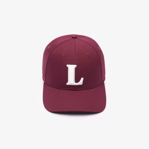 Lacoste Caps & Hats-3D Embroidered Cotton Twill Baseball Cap