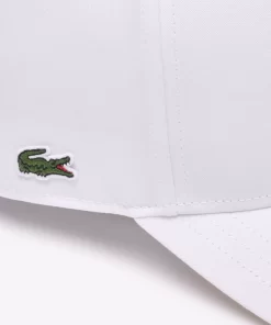 Lacoste Caps & Hats-3D Embroidered Cotton Twill Baseball Cap