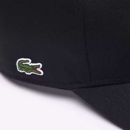 Lacoste Caps & Hats-3D Embroidered Cotton Twill Baseball Cap