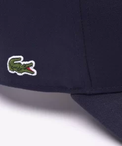 Lacoste Caps & Hats-3D Embroidered Cotton Twill Baseball Cap