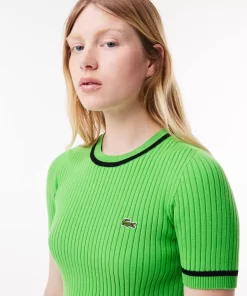 Lacoste Knitwear-3D Knit Seamless Crew Neck Sweater