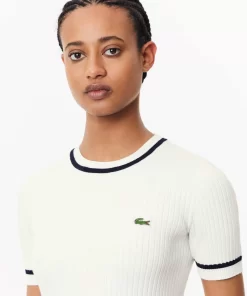 Lacoste Knitwear-3D Knit Seamless Crew Neck Sweater