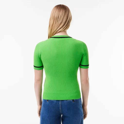 Lacoste Knitwear-3D Knit Seamless Crew Neck Sweater