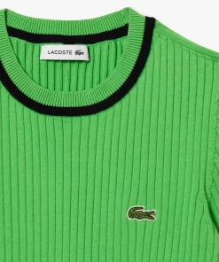 Lacoste Knitwear-3D Knit Seamless Crew Neck Sweater