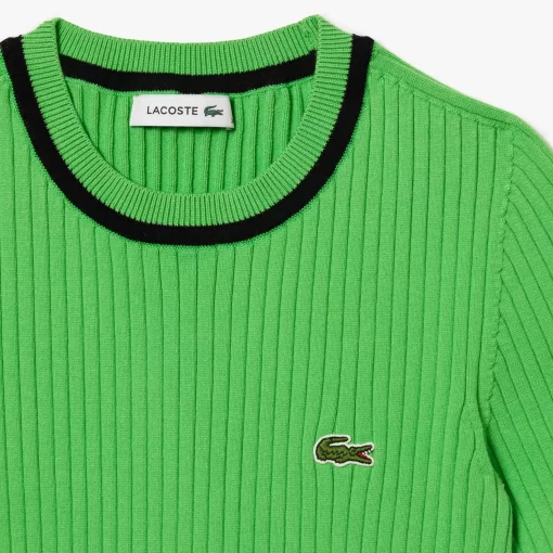 Lacoste Knitwear-3D Knit Seamless Crew Neck Sweater