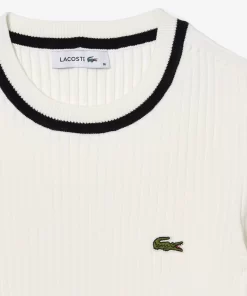 Lacoste Knitwear-3D Knit Seamless Crew Neck Sweater