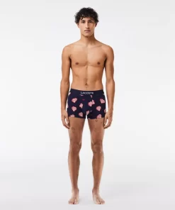 Lacoste Underwear & Lounge Wear-3-Pack Contrast Branded Trunks