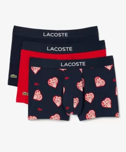 Lacoste Underwear & Lounge Wear-3-Pack Contrast Branded Trunks