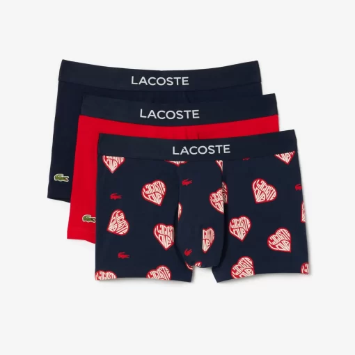 Lacoste Underwear & Lounge Wear-3-Pack Contrast Branded Trunks