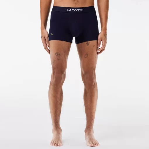 Lacoste Underwear & Lounge Wear-3-Pack Contrast Branded Trunks