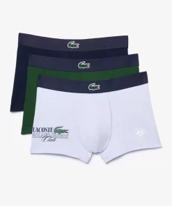 Lacoste Underwear & Lounge Wear-3-Pack Roland Garros Edition Trunks