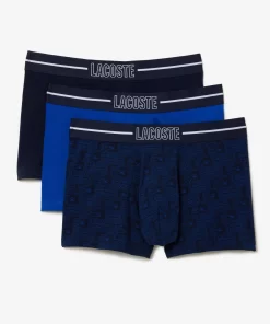 Lacoste Underwear & Lounge Wear-3-Pack Stretch Cotton Jersey Trunks