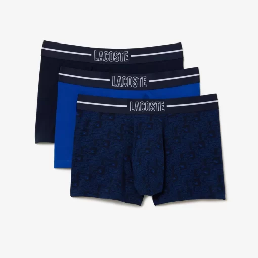 Lacoste Underwear & Lounge Wear-3-Pack Stretch Cotton Jersey Trunks