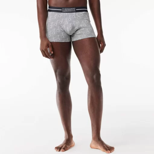 Lacoste Underwear & Lounge Wear-3-Pack Stretch Cotton Jersey Trunks