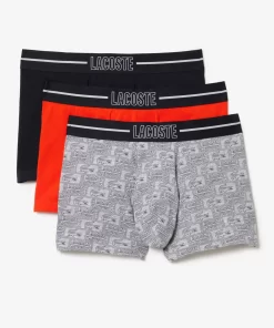 Lacoste Underwear & Lounge Wear-3-Pack Stretch Cotton Jersey Trunks