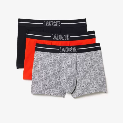 Lacoste Underwear & Lounge Wear-3-Pack Stretch Cotton Jersey Trunks