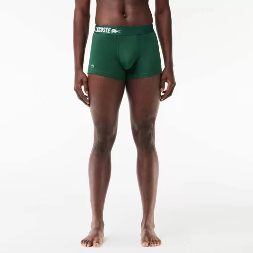 Lacoste Underwear & Lounge Wear-3-Pack Stretch Cotton Trunks