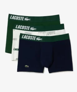 Lacoste Underwear & Lounge Wear-3-Pack Stretch Cotton Trunks