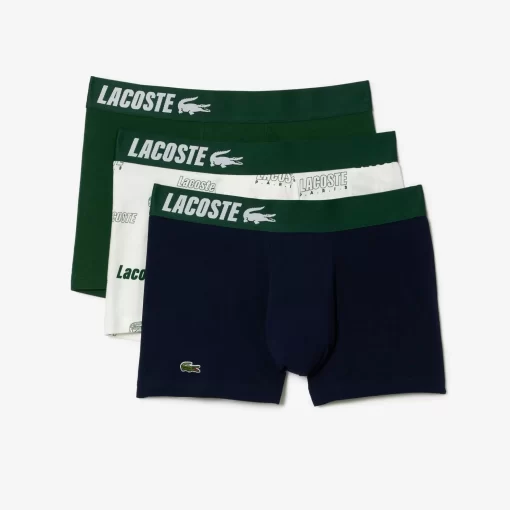 Lacoste Underwear & Lounge Wear-3-Pack Stretch Cotton Trunks