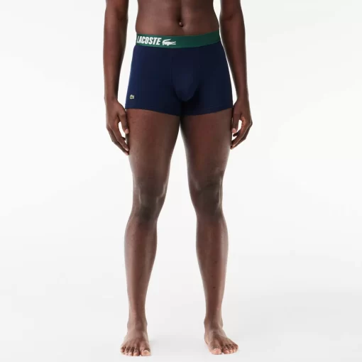 Lacoste Underwear & Lounge Wear-3-Pack Stretch Cotton Trunks