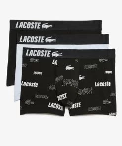 Lacoste Underwear & Lounge Wear-3-Pack Stretch Cotton Trunks