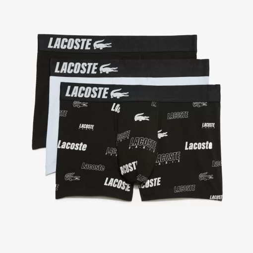 Lacoste Underwear & Lounge Wear-3-Pack Stretch Cotton Trunks