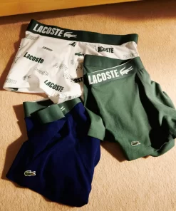 Lacoste Underwear & Lounge Wear-3-Pack Stretch Cotton Trunks