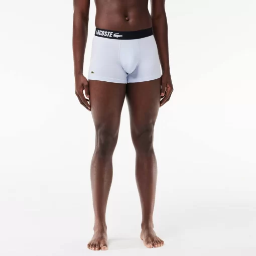 Lacoste Underwear & Lounge Wear-3-Pack Stretch Cotton Trunks