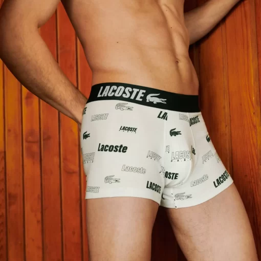 Lacoste Underwear & Lounge Wear-3-Pack Stretch Cotton Trunks