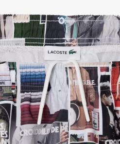 Lacoste Swimwear-70'S Print Swim Trunks