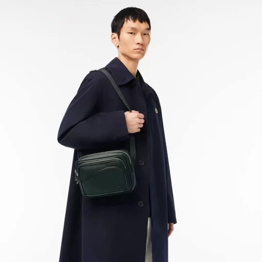 Lacoste Vertical Bags-Angy Zip Pocket Front Shoulder Bag