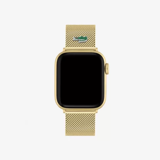 Lacoste Watches-Apple Watch Strap Golden Mesh