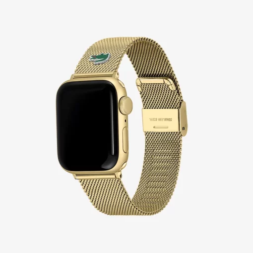 Lacoste Watches-Apple Watch Strap Golden Mesh